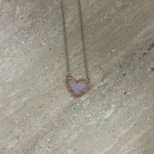 Heart shaped rose gold Kendra Scott necklace